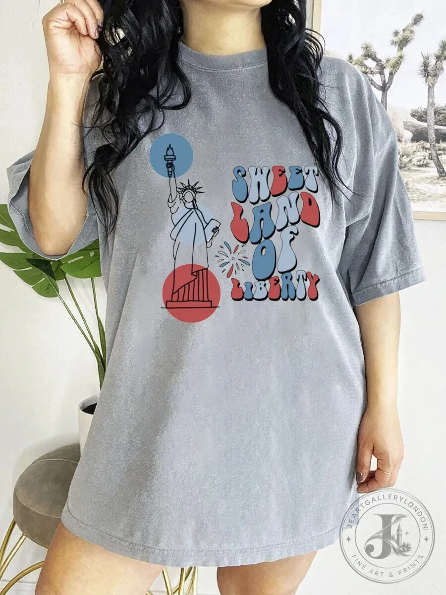Sweet Land Of Liberty Statue of Liberty Patriotic T-Shirt