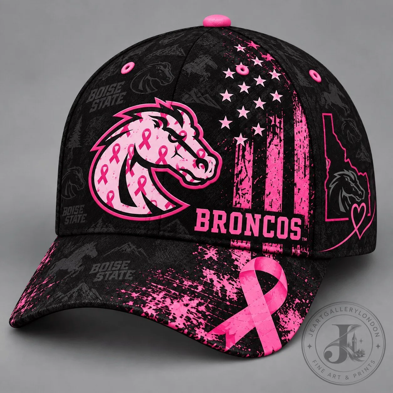 Boise State Broncos Breast Cancer Awareness Pink Ribbon Cap Hat