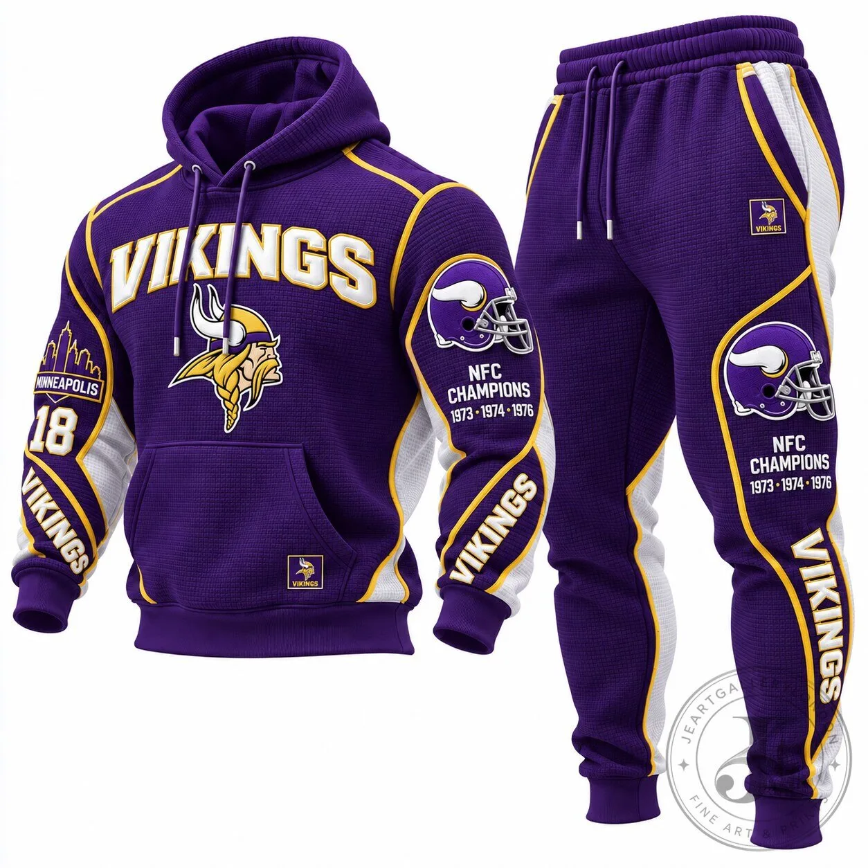 Minnesota Vikings NFL Football Team Logo Purple Hoodie for Men