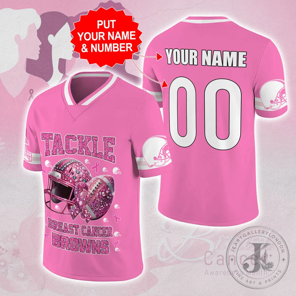 Cleveland Browns Breast Cancer Awareness Pink Football Jersey