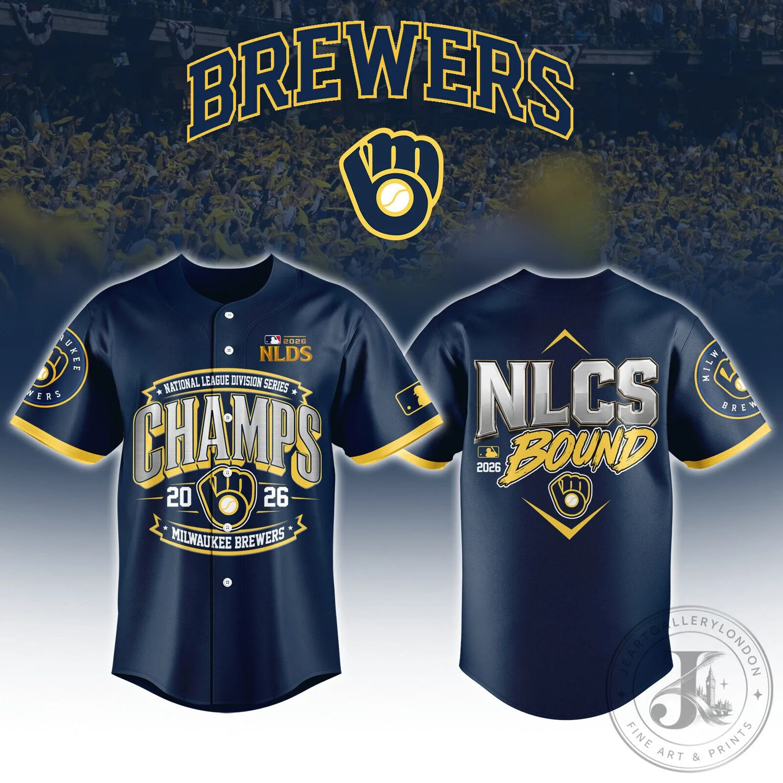 2026 NL Division Series Champions Baseball Jersey - Milwaukee Brewers
